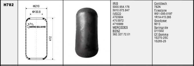 Amortiguación de aire con resorte del pedernal W01-095-0197 Goodyear 8013 para los camiones