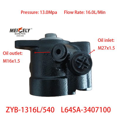 Bomba de dirección de accionamiento ZYB-1316L/540 para el motor Chaochai 6102