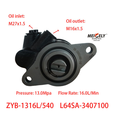 Bomba de dirección de accionamiento ZYB-1316L/540 para el motor Chaochai 6102