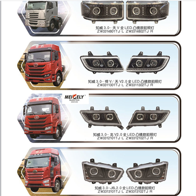 China FAW Full LED Convex espejo de los faros para Jiefang