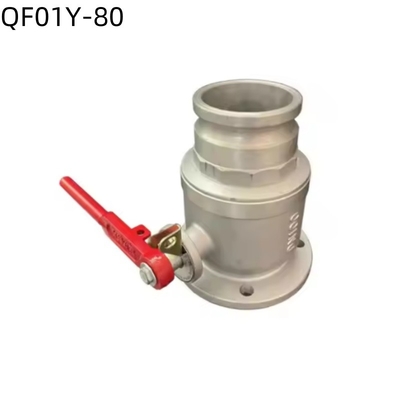 Válvula de bolas de brida de una vía / de tres vías QF01Y-80 DN80 para camión de tanques de agua