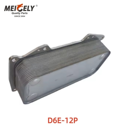 Repuestos de excavadora de alta calidad Refrigerador de aceite de motor D6E-12P 04254427 para el núcleo de cubierta Assy